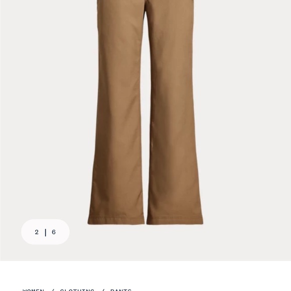 Ralph Lauren, Lauren Jeans Co. LRL, 16 100% Cotton, Canvas Wide-Leg Pant, HoneyT - Picture 5 of 13